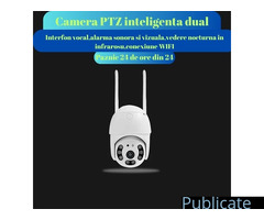 Camera supraveghere 5mp card 64 gb wireless IP CCTV PTZ camera wifi urmarire automata - Imagine 8